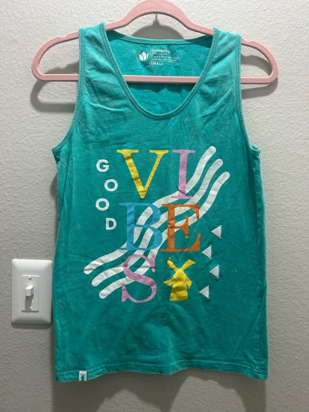 Dutch Bros Teal Scoop Neck Tank
